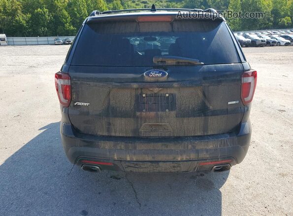 1FM5K8GT3HGD82473 2017 FORD EXPLORER Black უკანა ხედი