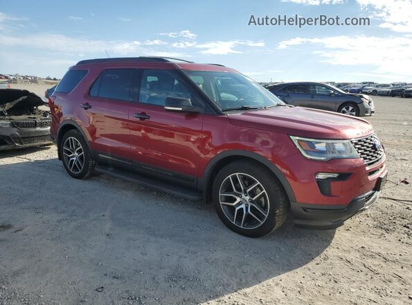 1FM5K8GT6JGA56074 2018 FORD EXPLORER Red Przód prawy