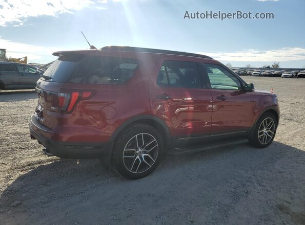 1FM5K8GT6JGA56074 2018 FORD EXPLORER Red Tył prawy