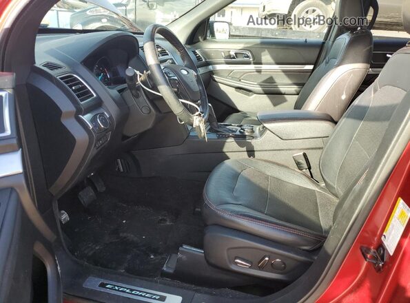 1FM5K8GT6JGA56074 2018 FORD EXPLORER Red Widok wnętrza z przodu