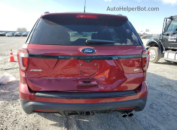 1FM5K8GT6JGA56074 2018 FORD EXPLORER Red Widok z tyłu