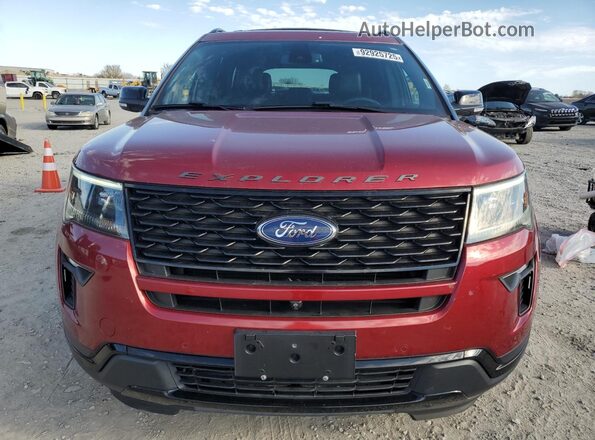 1FM5K8GT6JGA56074 2018 FORD EXPLORER Red Widok z przodu