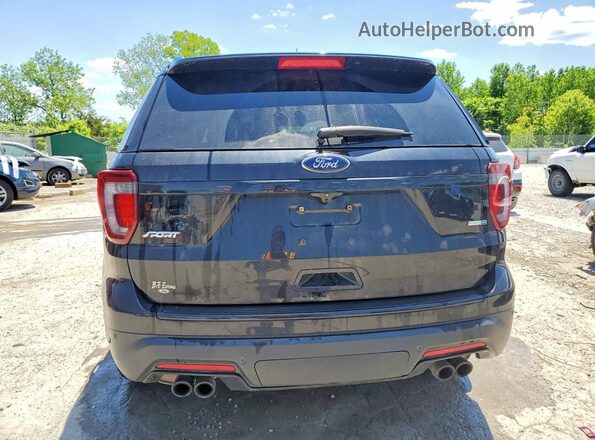 1FM5K8GTXJGA78417 2018 FORD EXPLORER Black Widok z tyłu