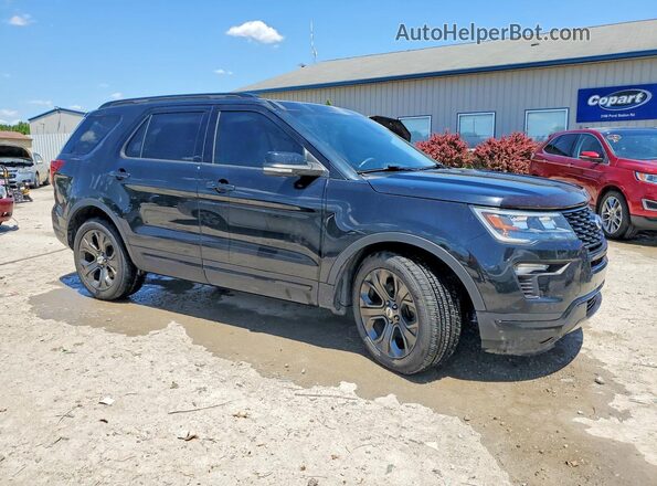 1FM5K8GTXJGA78417 2018 FORD EXPLORER Black Przód prawy