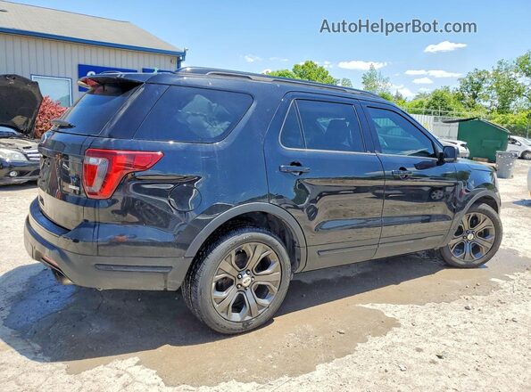 1FM5K8GTXJGA78417 2018 FORD EXPLORER Black Tył prawy