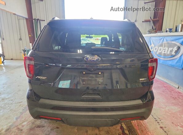 1FM5K8GTXKGA48626 2019 FORD EXPLORER Black Вид ззаду