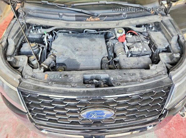 1FM5K8GTXKGA48626 2019 FORD EXPLORER Black Вид підкапотного простору