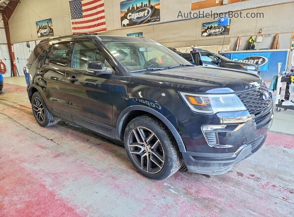 1FM5K8GTXKGA48626 2019 FORD EXPLORER Black Передня права чверть