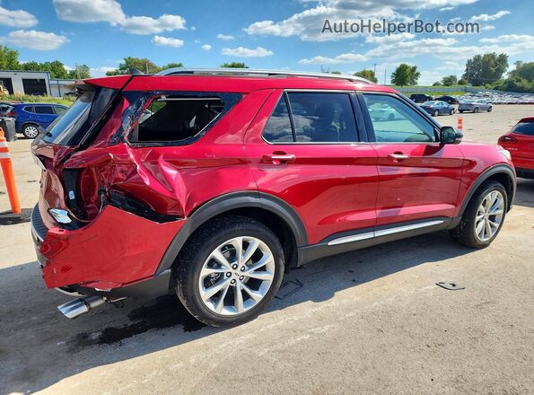 1FM5K8HC7MGA33342 2021 FORD EXPLORER Красный Задняя правая четверть