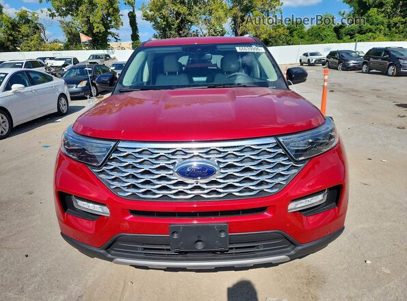 1FM5K8HC7MGA33342 2021 FORD EXPLORER Красный Вид спереди