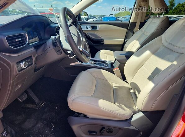 1FM5K8HC7MGA33342 2021 FORD EXPLORER Красный Вид салона спереди