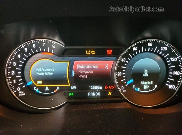 1FM5K8HT1GGC55427 2016 FORD EXPLORER White Instrument cluster view