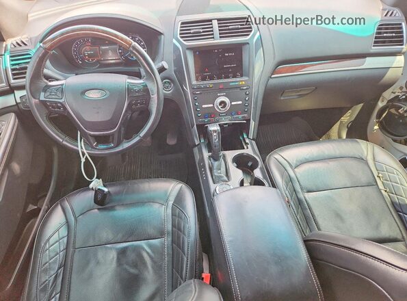 1FM5K8HT1KGA21507 2019 FORD EXPLORER White Вид панелі приладів