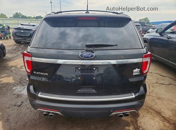 1FM5K8HT5JGB03058 2018 FORD EXPLORER Black Вид ззаду