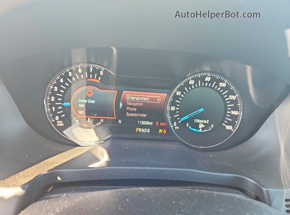 1FM5K8HT6HGA56584 2017 FORD EXPLORER White Instrument cluster view