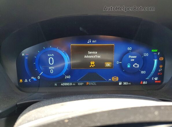 1FMCU0DZ9MUB28113 2021 FORD ESCAPE Red Вид щитка приладів