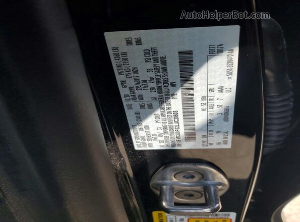 1FMCU0F62LUC20603 2020 FORD ESCAPE Black Vista interior de 360 grados