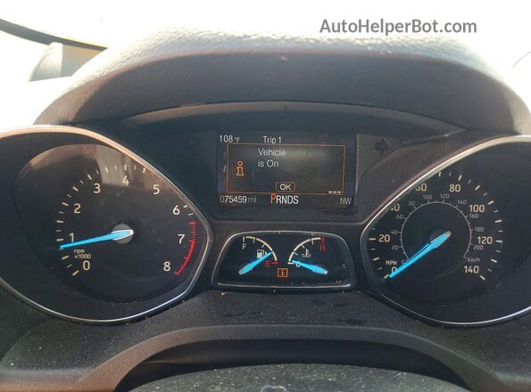 1FMCU0F75KUB62588 2019 FORD ESCAPE White Вид щитка приладів