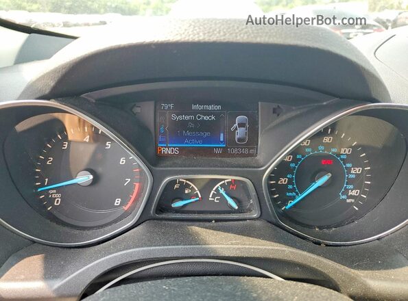 1FMCU0F76GUA49918 2016 FORD ESCAPE Black Widok zestawu wskaźników