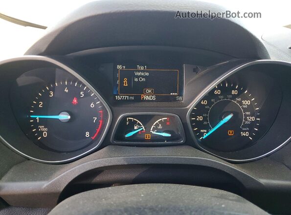 1FMCU0F77JUB27811 2018 FORD ESCAPE White Вид щитка приладів
