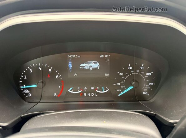 1FMCU0G69LUC02646 2020 FORD ESCAPE White Vista del cuadro de instrumentos