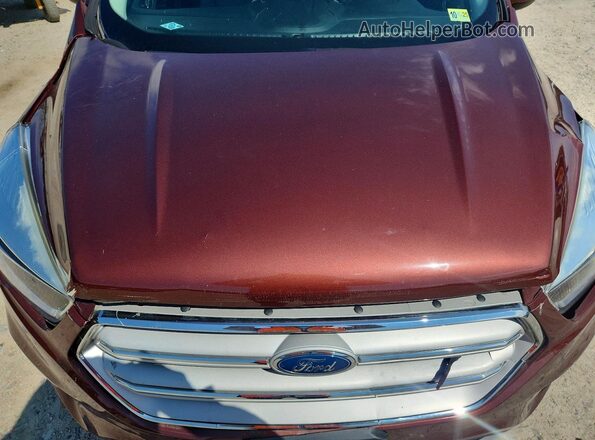 1FMCU0GD1JUA95393 2018 FORD ESCAPE Brown Vista del compartimento del motor