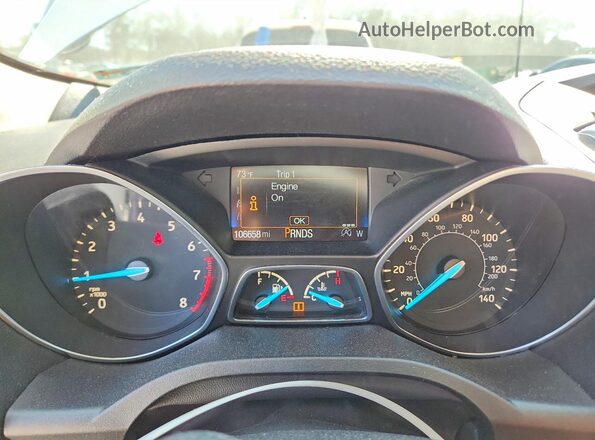 1FMCU0GD2HUE76728 2017 FORD ESCAPE White Vista del cuadro de instrumentos