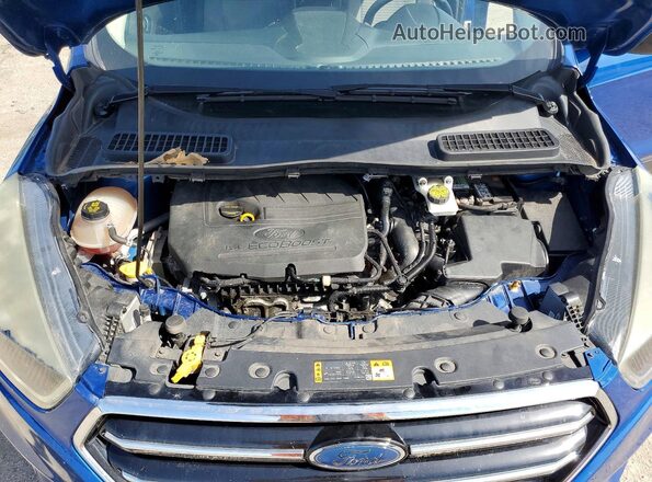 1FMCU0GD2JUD42517 2018 FORD ESCAPE Blue ძრავის განყოფილების ხედი