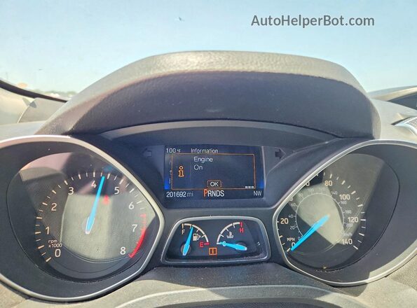1FMCU0GD4HUC10014 2017 FORD ESCAPE Black Vista del cuadro de instrumentos