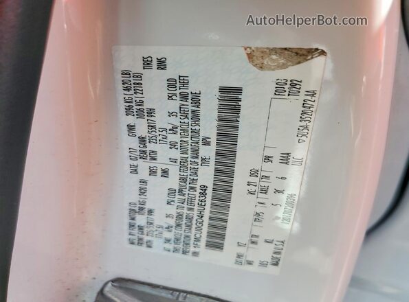 1FMCU0GD4HUE63849 2017 FORD ESCAPE White Вид наклейки з VIN-кодом