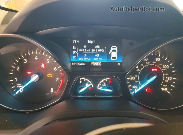 1FMCU0GD4JUB96475 2018 FORD ESCAPE Silver Widok zestawu wskaźników