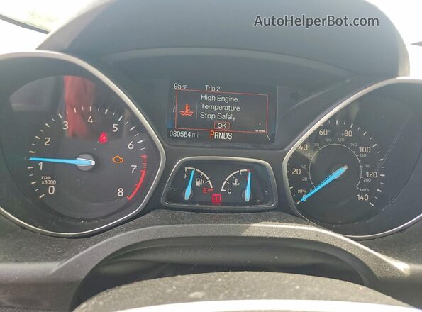 1FMCU0GD8JUB74916 2018 FORD ESCAPE Серебряный Вид щитка приборов