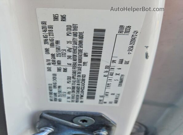 1FMCU0HD2JUC88103 2018 FORD ESCAPE Белый Вид наклейки с VIN-кодом