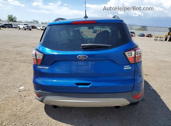 1FMCU0HD2JUD30852 2018 FORD ESCAPE Blue Вид ззаду