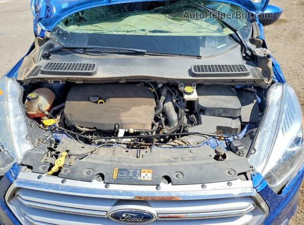 1FMCU0HD2JUD30852 2018 FORD ESCAPE Blue Вид задньої частини салону