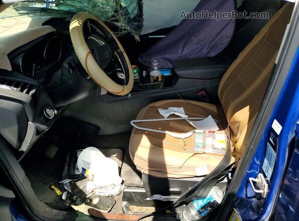 1FMCU0HD2JUD30852 2018 FORD ESCAPE Blue Вид салону спереду