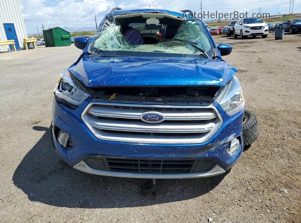 1FMCU0HD2JUD30852 2018 FORD ESCAPE Blue Вид спереду