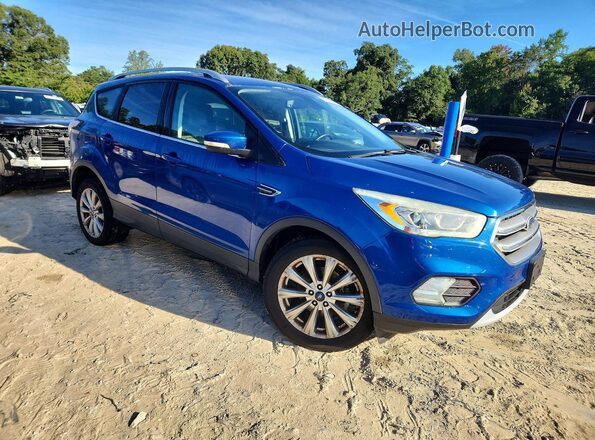 1FMCU0JD2HUA46741 2017 FORD ESCAPE Синий Передняя правая четверть