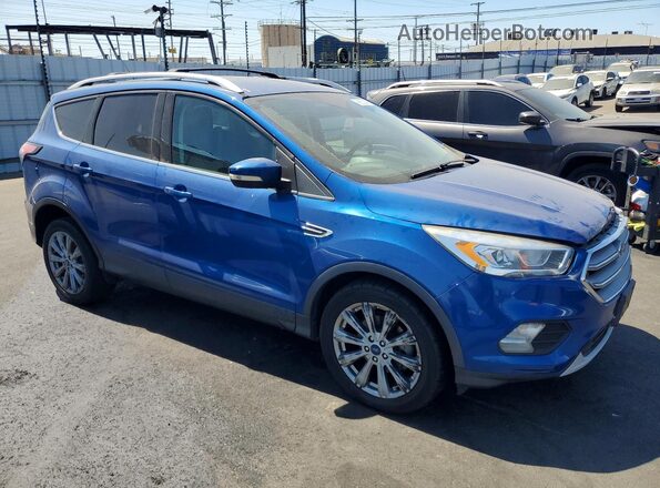 1FMCU0JD4HUE55064 2017 FORD ESCAPE Синий Передняя правая четверть
