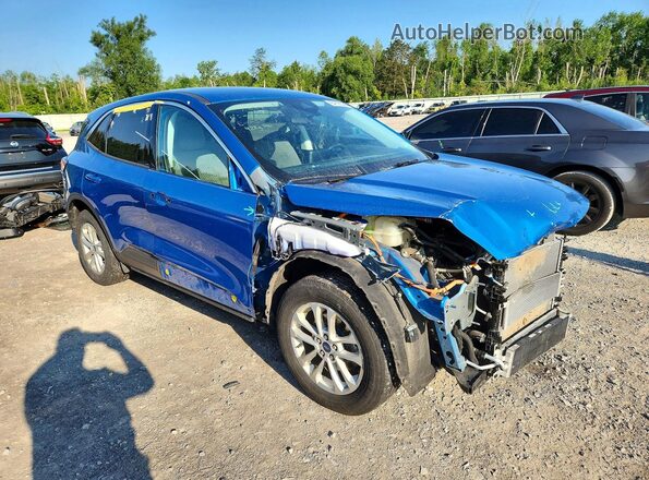 1FMCU9BZ2MUA23808 2021 FORD ESCAPE Blue Delantero derecho
