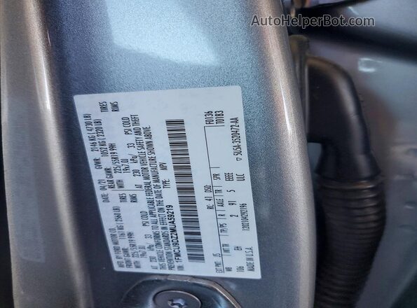 1FMCU9DZ2MUA59219 2021 FORD ESCAPE Silver VIN կոդի պիտակի տեսք
