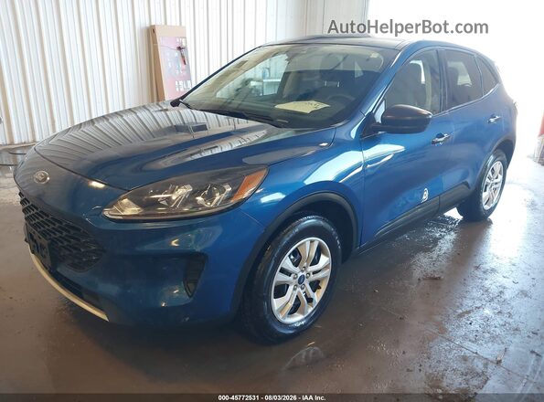 1FMCU9F62NUA93665 2022 FORD ESCAPE Синий Передняя левая четверть
