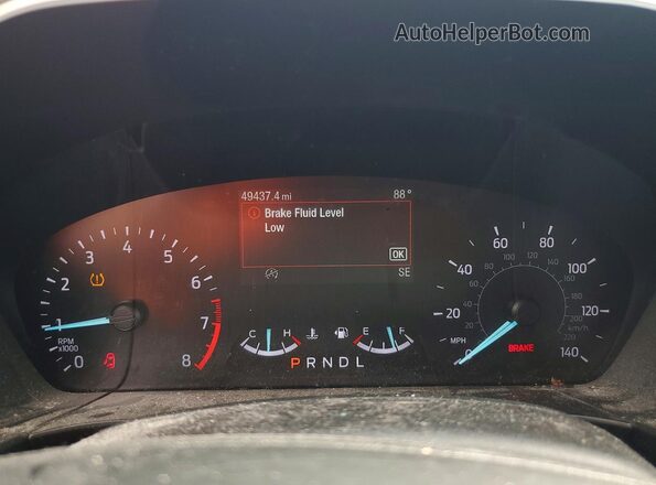 1FMCU9G60LUC28539 2020 FORD ESCAPE Blue Widok zestawu wskaźników