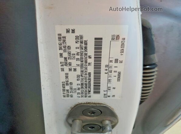 1FMCU9G6XNUB14499 2022 FORD ESCAPE White VIN sticker view
