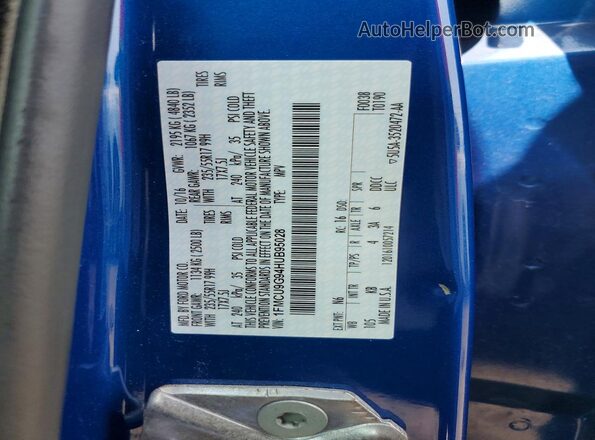 1FMCU9G94HUB95028 2017 FORD ESCAPE Blue Вид підкапотного простору