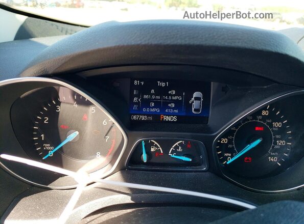 1FMCU9G99HUD29645 2017 FORD ESCAPE Gray Вид щитка приладів