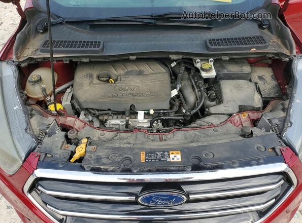 1FMCU9GD2HUA34147 2017 FORD ESCAPE Red Vista del compartimento del motor
