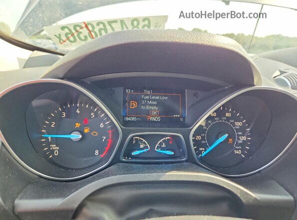 1FMCU9GD2KUC34310 2019 FORD ESCAPE Gray Вид щитка приладів