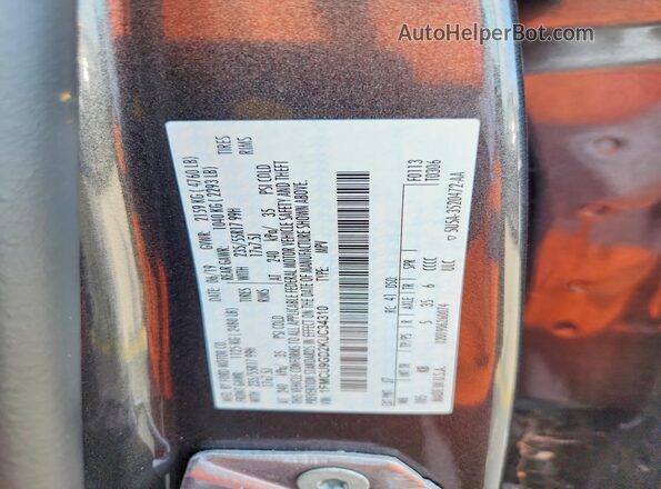 1FMCU9GD2KUC34310 2019 FORD ESCAPE Gray Вид наклейки з VIN-кодом