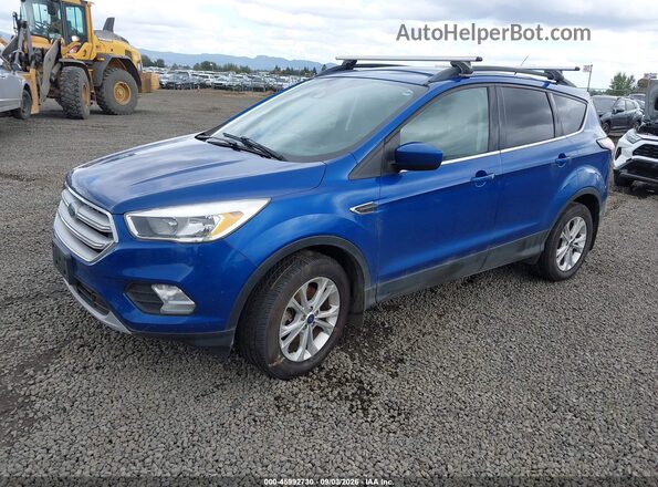 1FMCU9GD4JUB76599 2018 FORD ESCAPE Blue Առջևի ձախ երեք քառորդ տեսարան